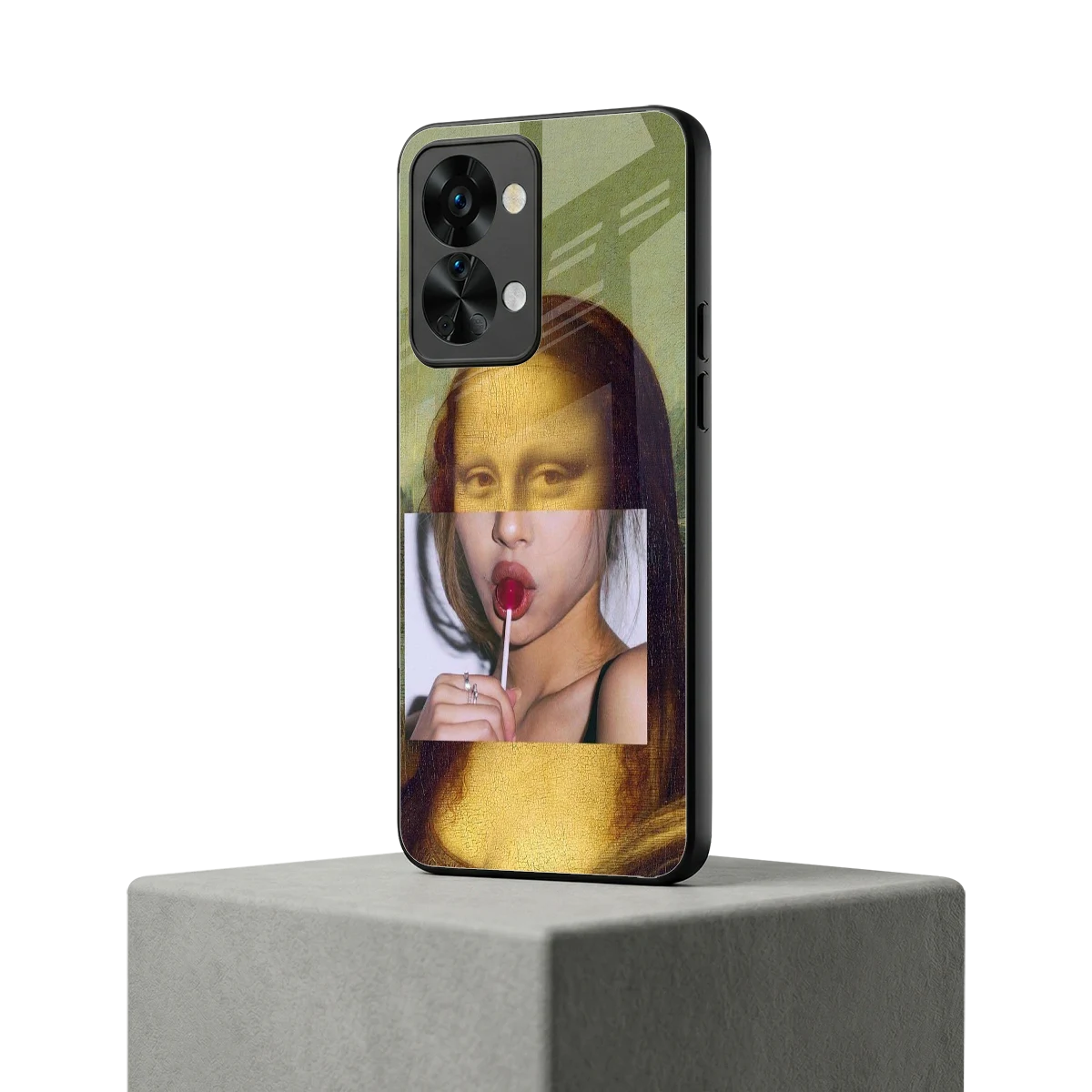 La Mona Lisa oneplus nord 2t mobile cover | shockproof glass phone case