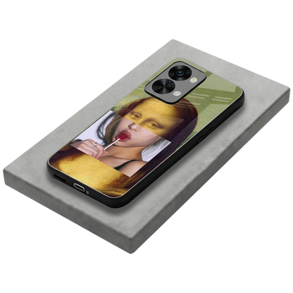 La Mona Lisa stylish phone case for oneplus nord 2t | glossy glass and slim fit