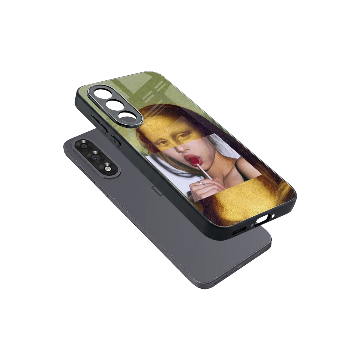 La Mona Lisa sleek oneplus nord 5 cover with tempered glass back and TPU edges