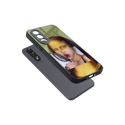 La Mona Lisa sleek oneplus nord 5 cover with tempered glass back and TPU edges