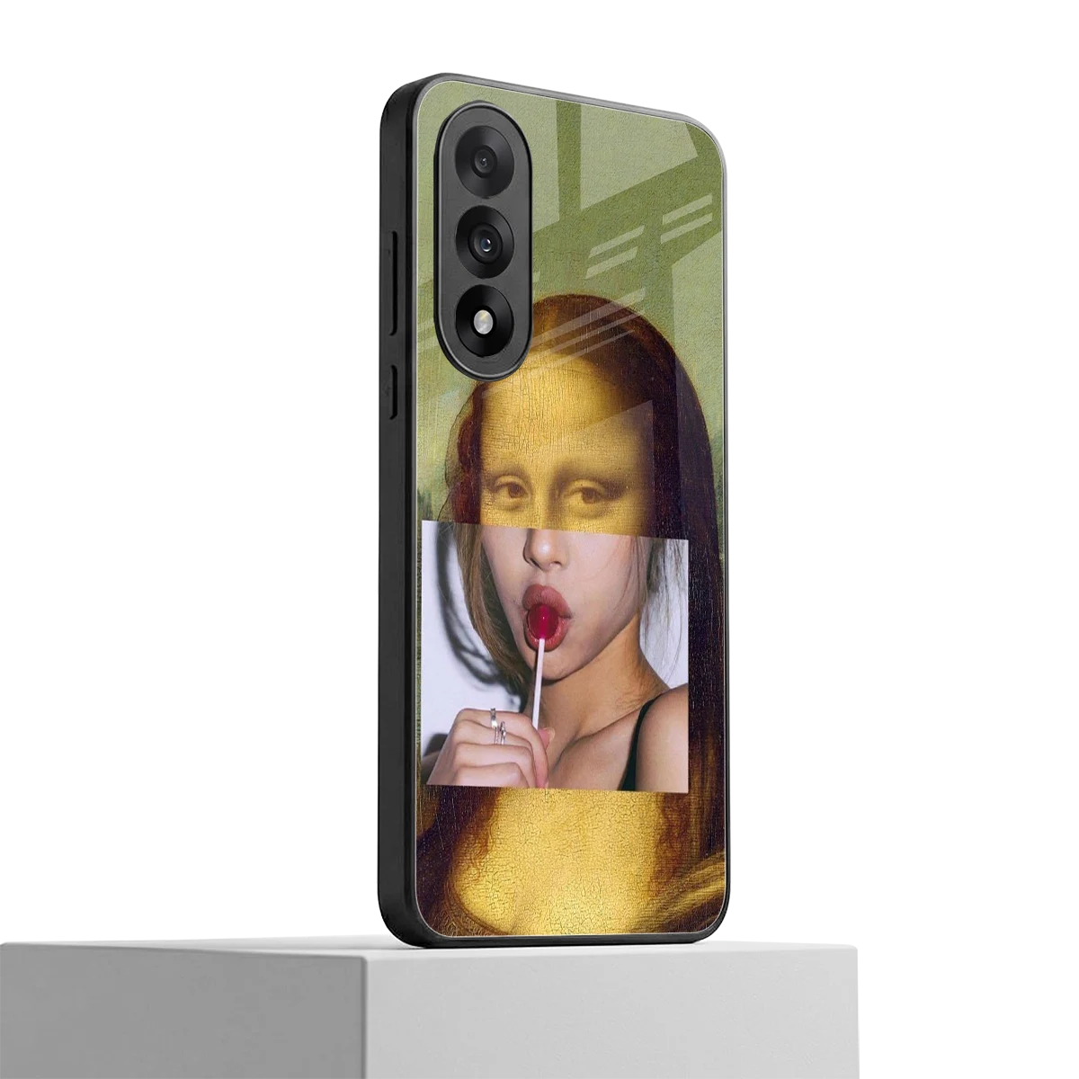 La Mona Lisa oneplus nord 5 mobile cover | shockproof glass phone case
