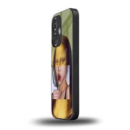 La Mona Lisa oneplus nord ce 3 mobile cover | shockproof glass phone case