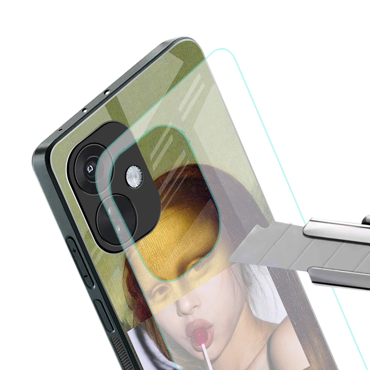 La Mona Lisa stylish phone case for oneplus nord ce 3 | glossy glass and slim fit