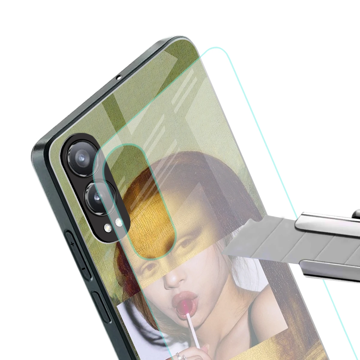 La Mona Lisa stylish phone case for oneplus nord ce 4 lite | glossy glass and slim fit