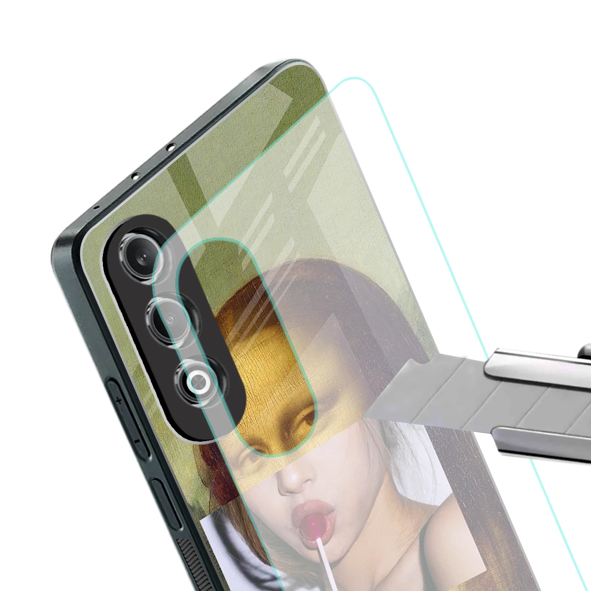 La Mona Lisa stylish phone case for oneplus nord ce 4 | glossy glass and slim fit