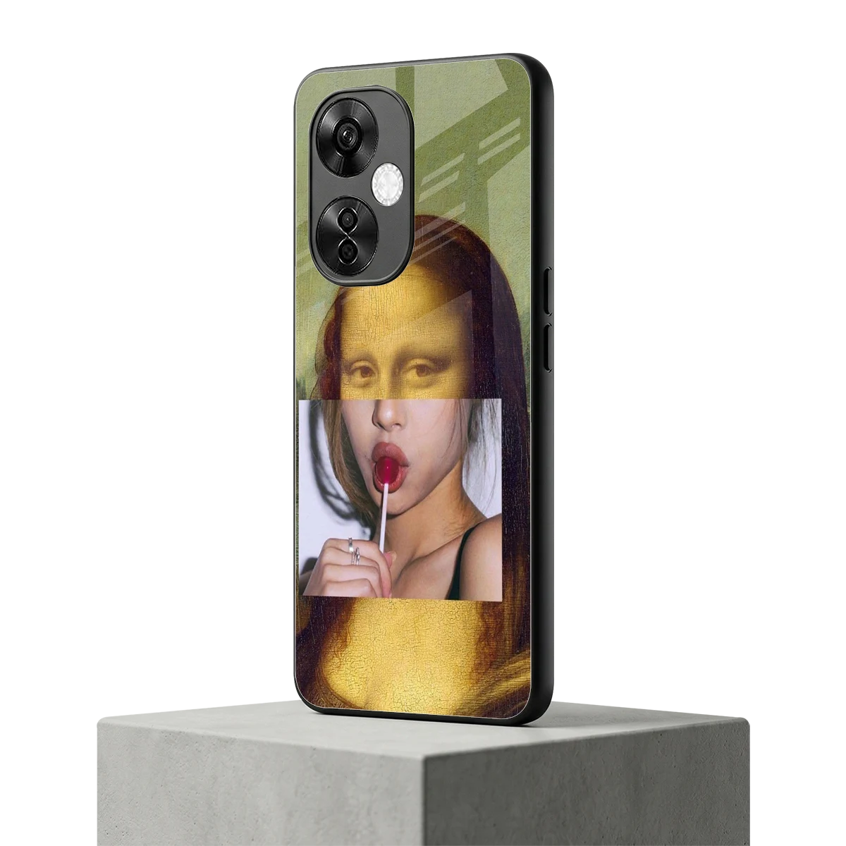 La Mona Lisa oneplus nord ce 3 lite mobile cover | shockproof glass phone case