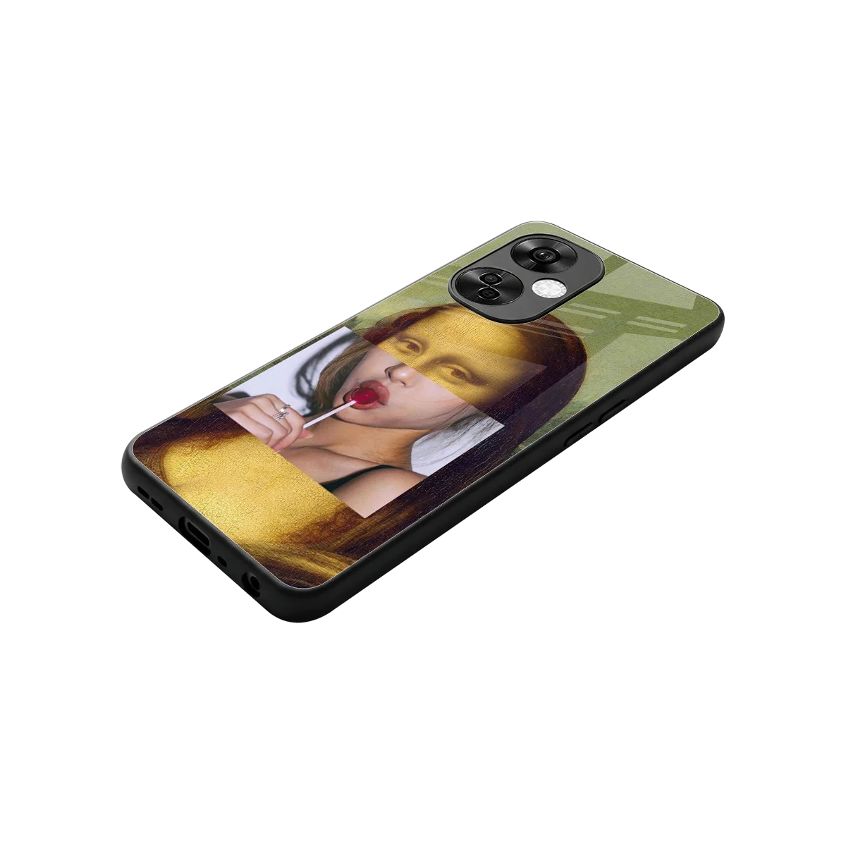 La Mona Lisa stylish phone case for oneplus nord ce 3 lite | glossy glass and slim fit