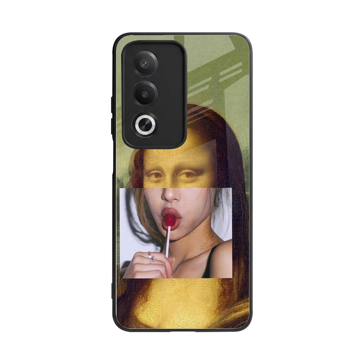 La Mona Lisa back phone cover | glass case for oppo a3 pro