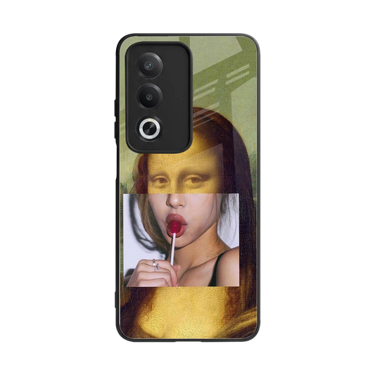La Mona Lisa back phone cover | glass case for oppo a3 pro