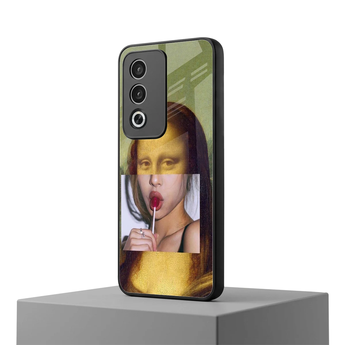 La Mona Lisa oppo a3 pro mobile cover | shockproof glass phone case