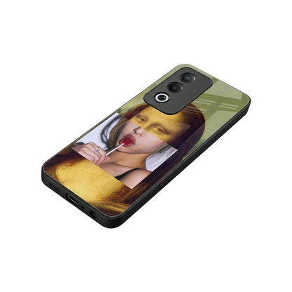 La Mona Lisa stylish phone case for oppo a3 pro | glossy glass and slim fit