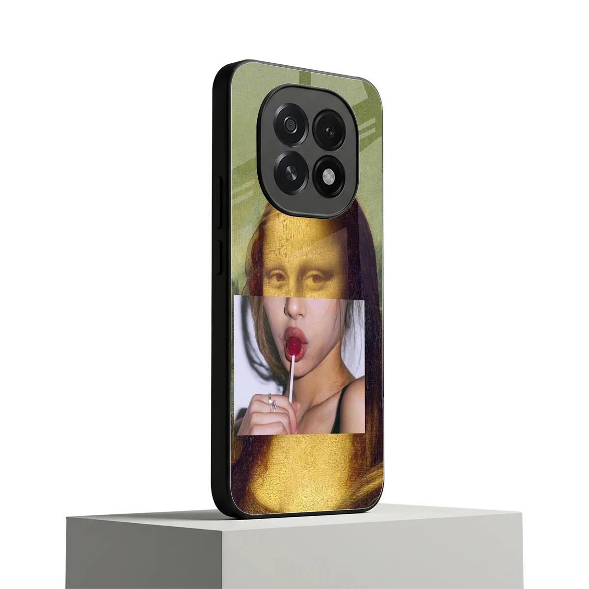 La Mona Lisa oppo f29 5g mobile cover | shockproof glass phone case