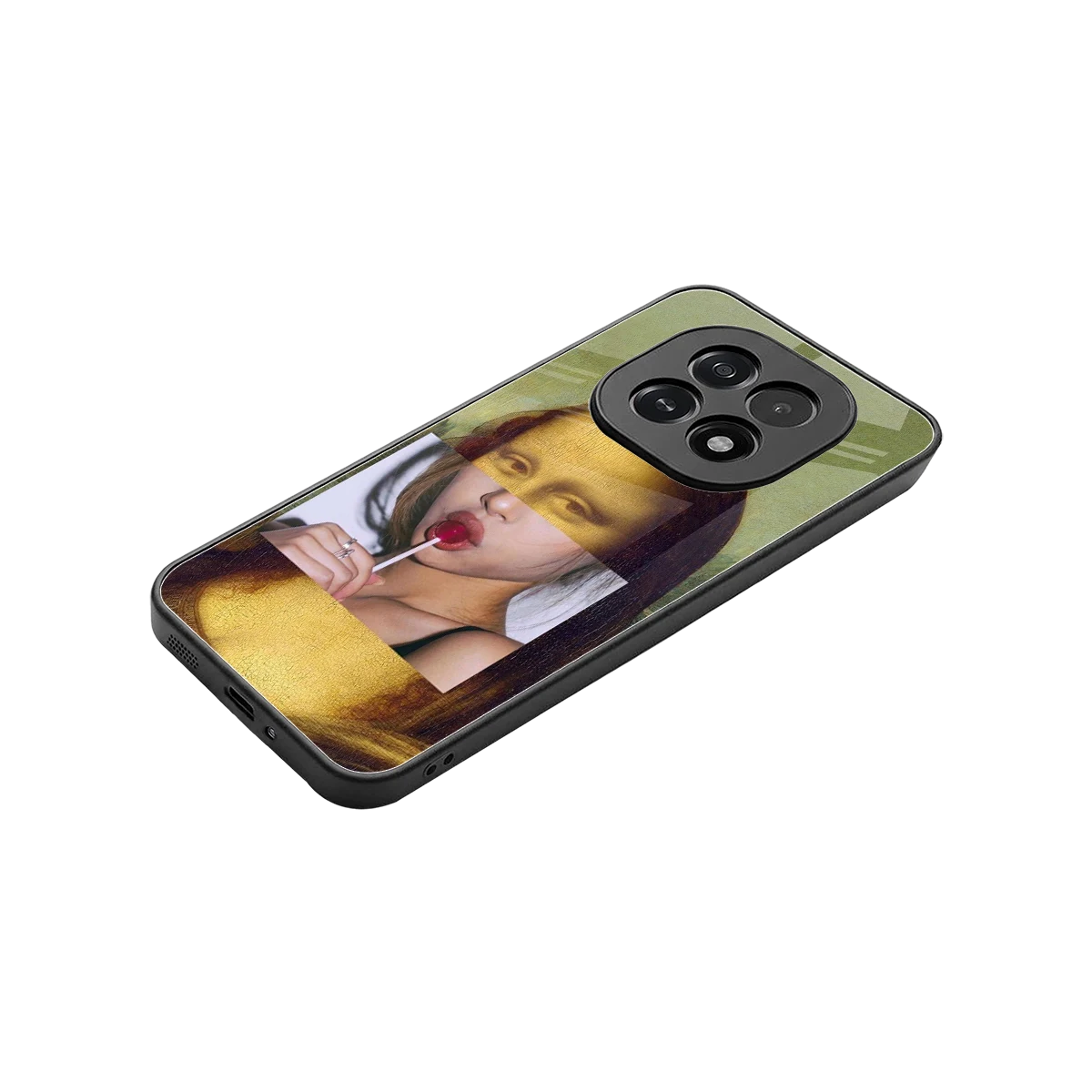 La Mona Lisa stylish phone case for oppo f29 5g | glossy glass and slim fit