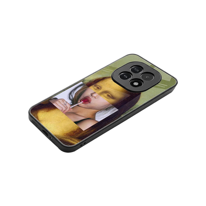 La Mona Lisa stylish phone case for oppo f29 5g | glossy glass and slim fit