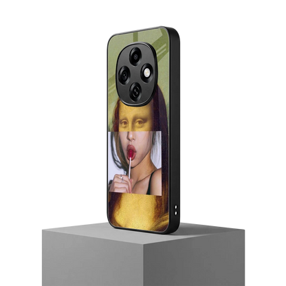 La Mona Lisa oppo f31 pro 5g mobile cover | shockproof glass phone case