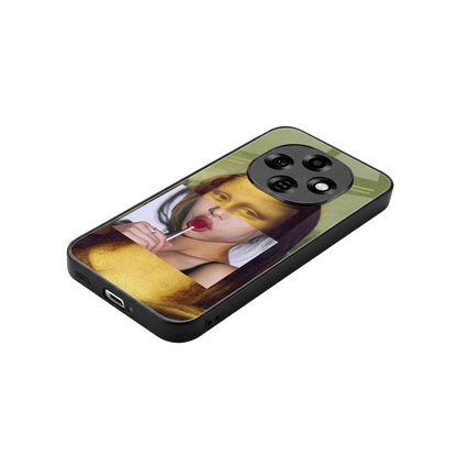 La Mona Lisa stylish phone case for oppo f31 pro 5g | glossy glass and slim fit