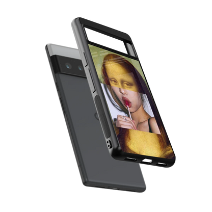 La Mona Lisa sleek google pixel 6 pro cover with tempered glass back and TPU edges