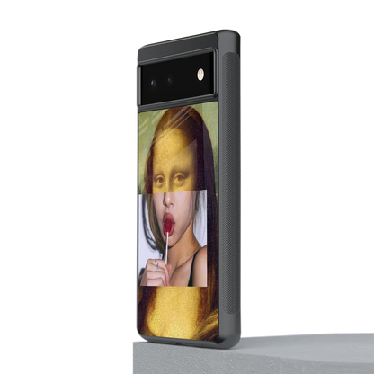 La Mona Lisa stylish phone case for google pixel 6a | glossy glass and slim fit