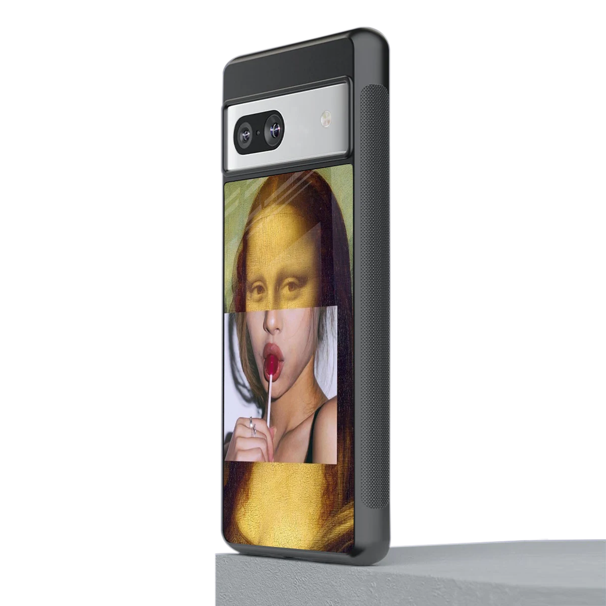 La Mona Lisa stylish phone case for google pixel 7a | glossy glass and slim fit