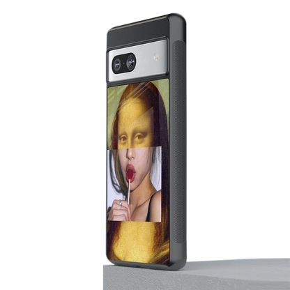 La Mona Lisa stylish phone case for google pixel 7 | glossy glass and slim fit