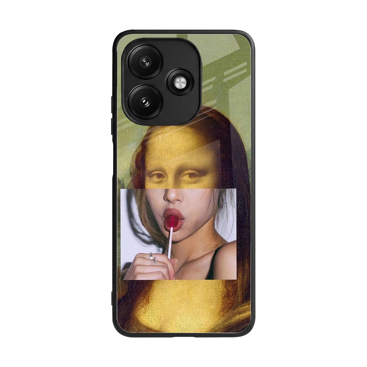 La Mona Lisa back phone cover | glass case for redmi 12 5g