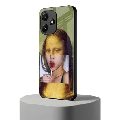 La Mona Lisa redmi 12 5g mobile cover | shockproof glass phone case