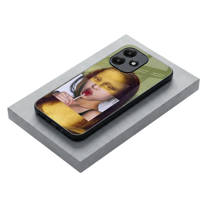 La Mona Lisa stylish phone case for redmi 12 5g | glossy glass and slim fit