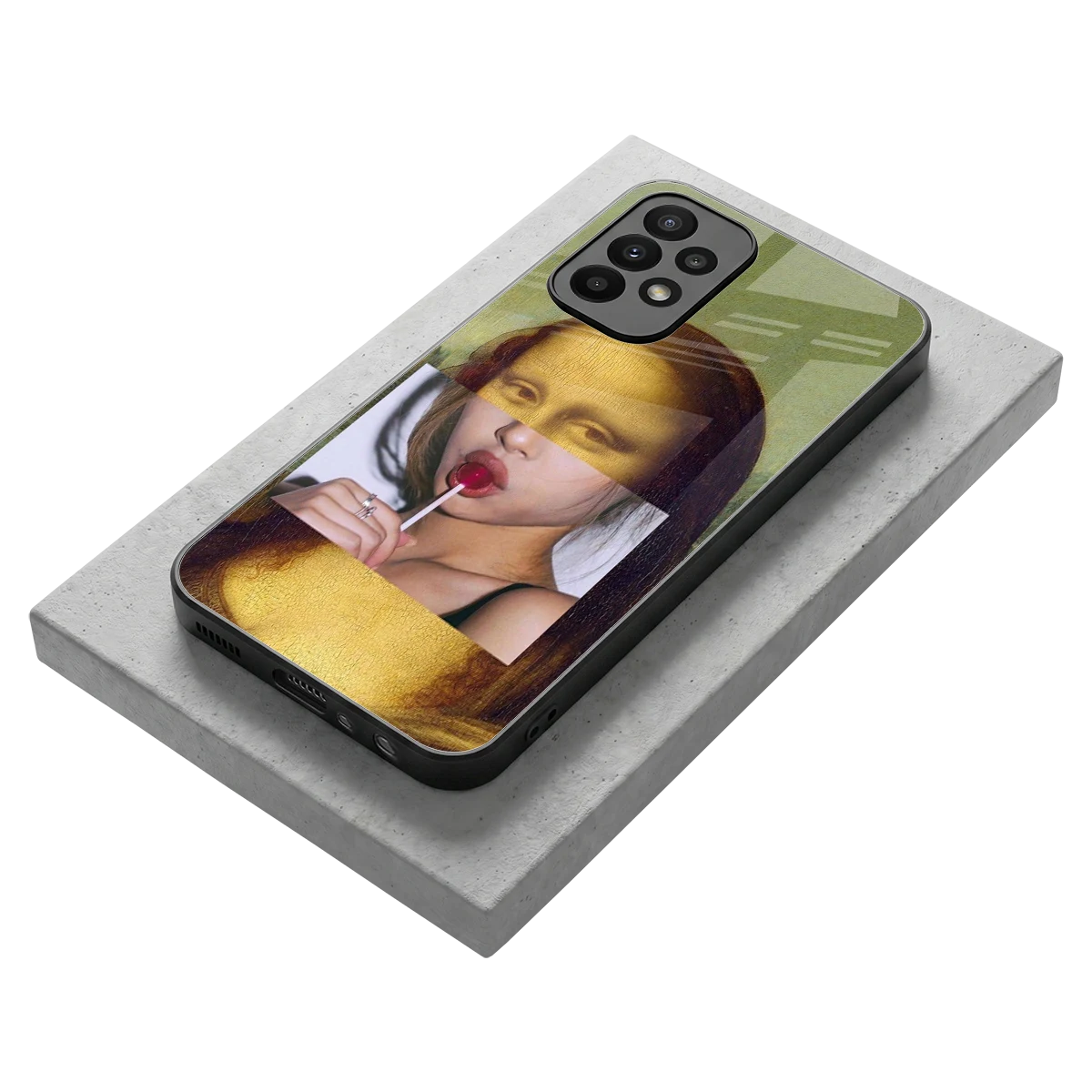 La Mona Lisa stylish phone case for samsung galaxy a23 | glossy glass and slim fit