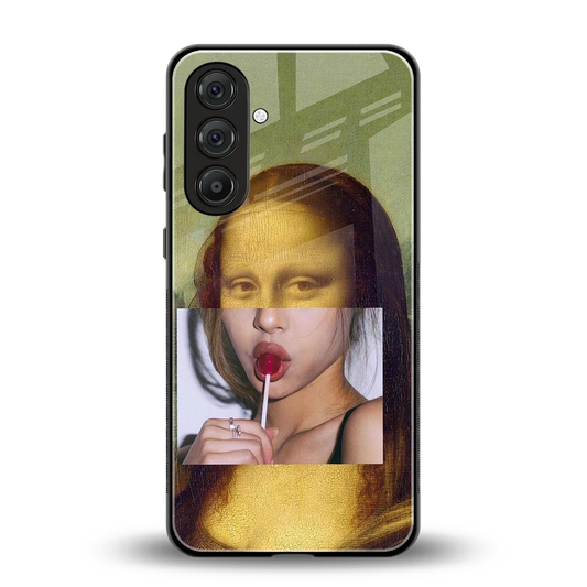 La Mona Lisa back phone cover | glass case for samsung galaxy m35 5g