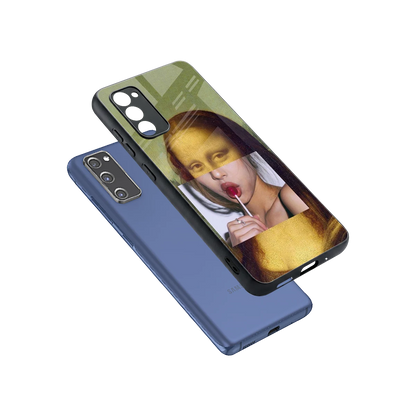 La Mona Lisa sleek samsung galaxy s20 fe cover with tempered glass back and TPU edges