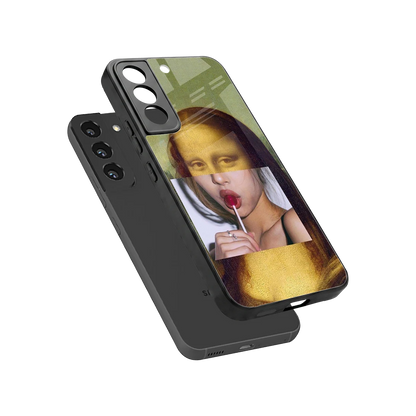 La Mona Lisa sleek samsung galaxy s22 cover with tempered glass back and TPU edges