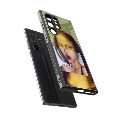 La Mona Lisa sleek samsung galaxy s23 ultra cover with tempered glass back and TPU edges