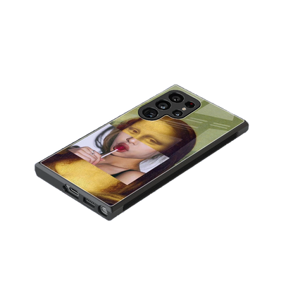 La Mona Lisa stylish phone case for samsung galaxy s23 ultra | glossy glass and slim fit