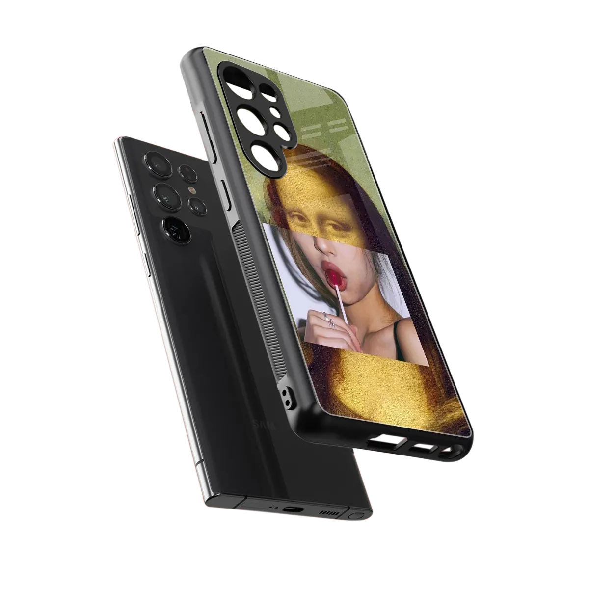 La Mona Lisa sleek samsung galaxy s26 ultra cover with tempered glass back and TPU edges
