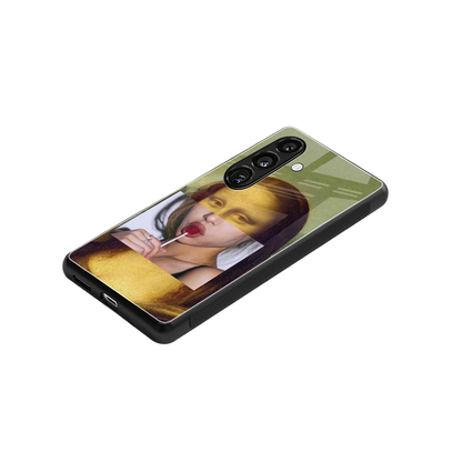 La Mona Lisa stylish phone case for samsung galaxy s24 fe | glossy glass and slim fit