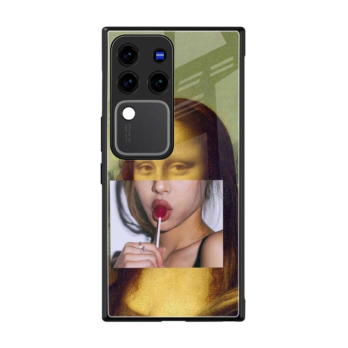La Mona Lisa back phone cover | glass case forvivo v30 pro