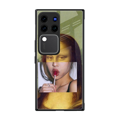 La Mona Lisa back phone cover | glass case forvivo v30 pro