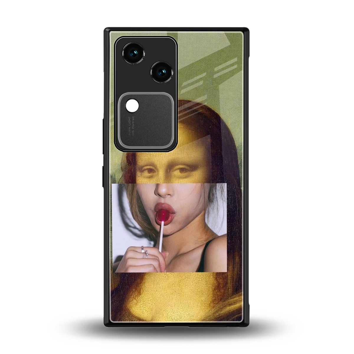La Mona Lisa back phone cover | glass case for vivo v30
