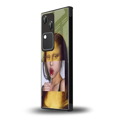 La Mona Lisa vivo v30 mobile cover | shockproof glass phone case