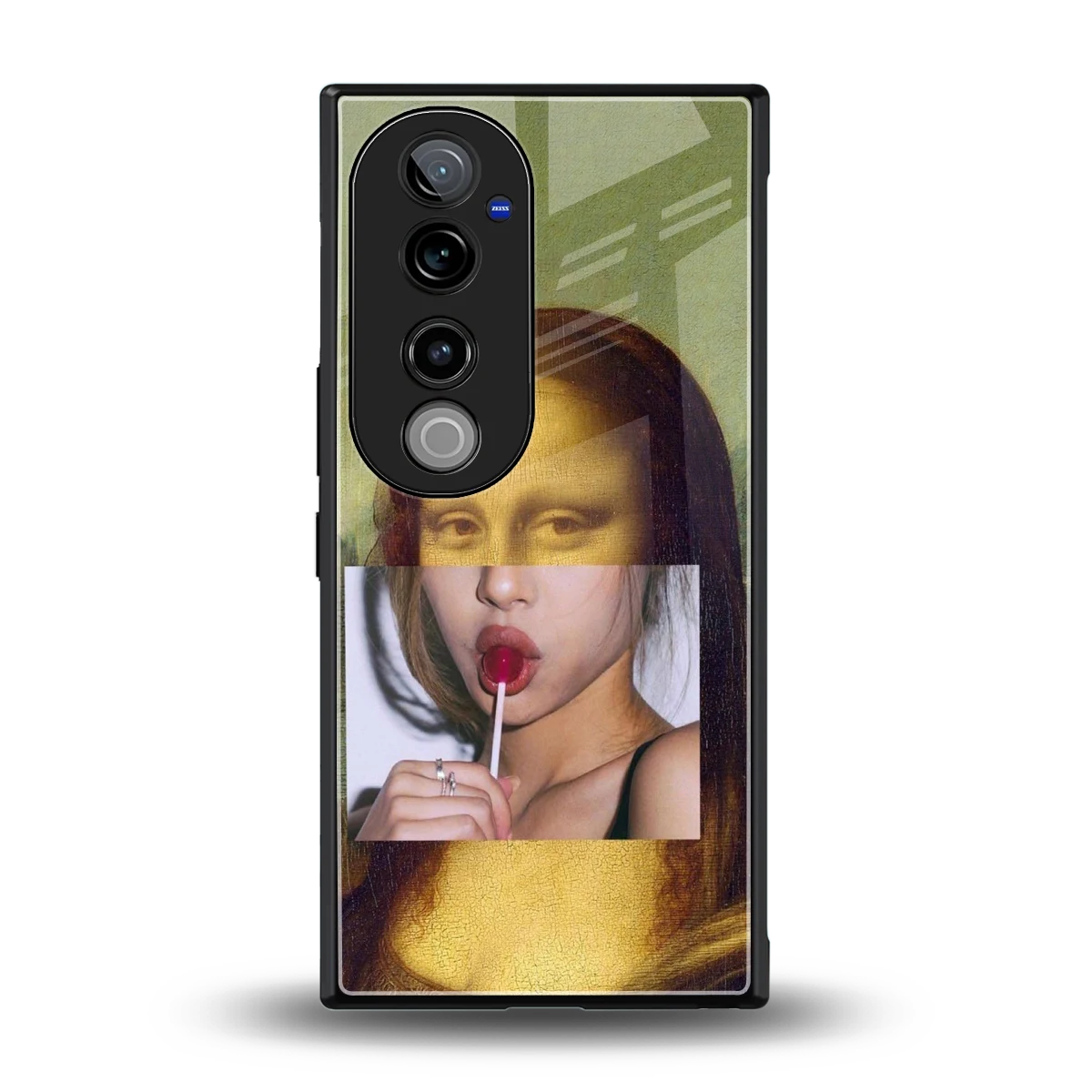 La Mona Lisa back phone cover | glass case for vivo v40 pro