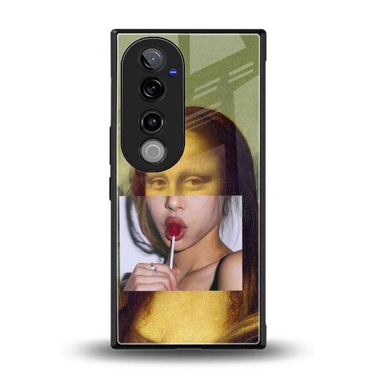 La Mona Lisa back phone cover | glass case for vivo v40 pro