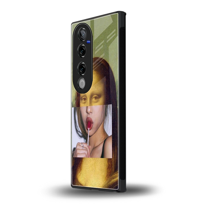 La Mona Lisa vivo v40 pro mobile cover | shockproof glass phone case