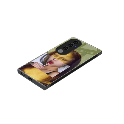 La Mona Lisa stylish phone case for vivo v40 pro | glossy glass and slim fit