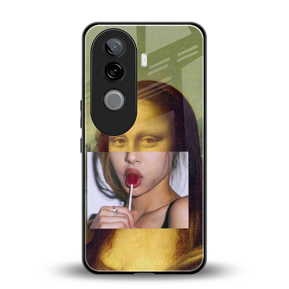 La Mona Lisa back phone cover | glass case for vivo v40e