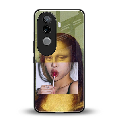 La Mona Lisa back phone cover | glass case for vivo v40e
