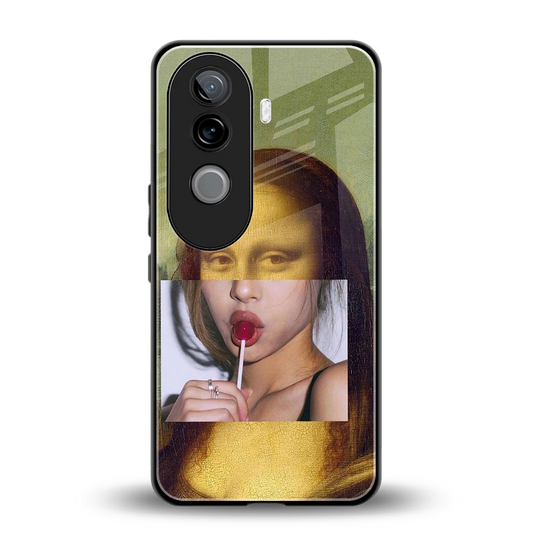 La Mona Lisa back phone cover | glass case for vivo v40e