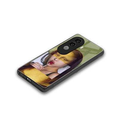 La Mona Lisa stylish phone case for vivo v40e | glossy glass and slim fit
