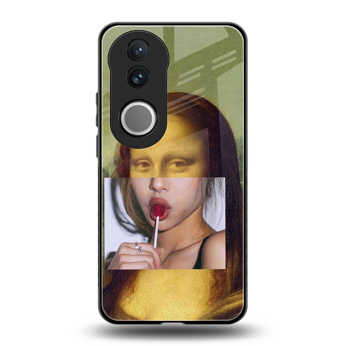 La Mona Lisa back phone cover | glass case for vivo v50