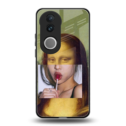 La Mona Lisa back phone cover | glass case for vivo v50