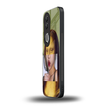 La Mona Lisa vivo v50 mobile cover | shockproof glass phone case